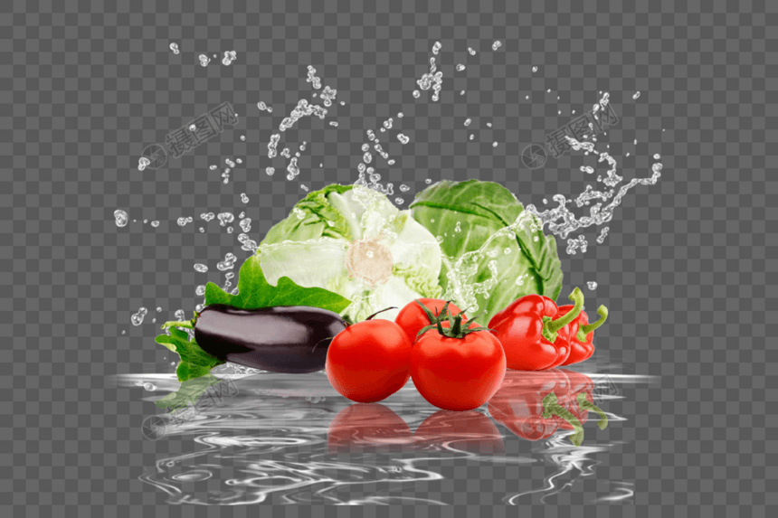 水中蔬菜图片