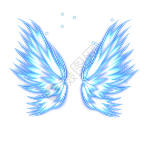 光感键盘梦幻光感蓝色翅膀gif动图高清图片