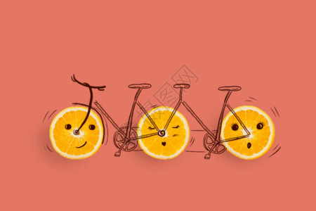 纯色墙纸水果自行车gif高清图片