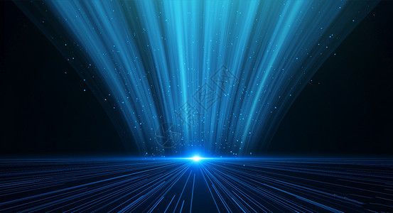 蓝色粒子光效蓝色科技线条背景设计图片