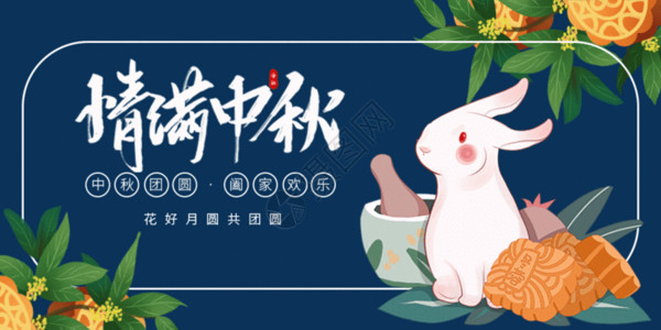 蛋黄月饼海报中秋节微信公众号配图GIF高清图片