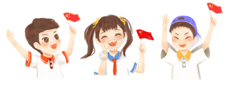 儿童绘画素材手绘小学生GIF高清图片