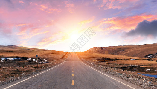 风景道柏油路设计图片