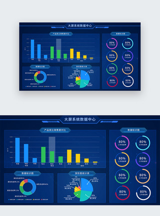 流程图表ui设计可视化数据系统web界面模板