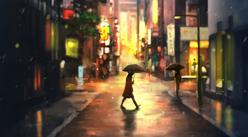 雨后的街道
