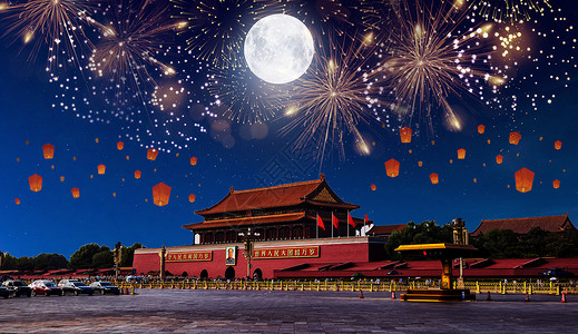 中国70周年国庆节背景设计图片