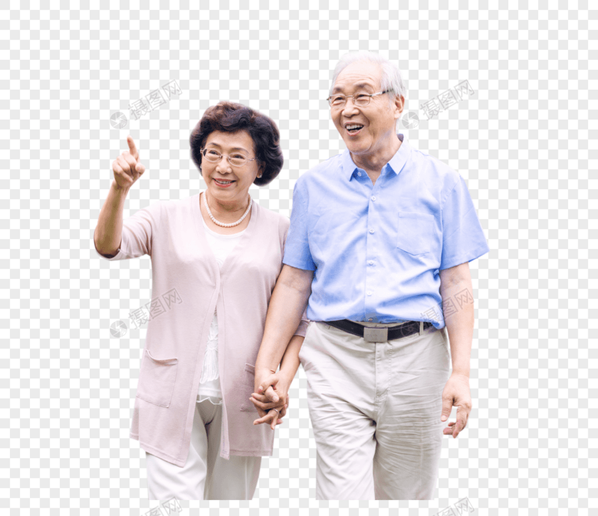 老年夫妇牵手图片