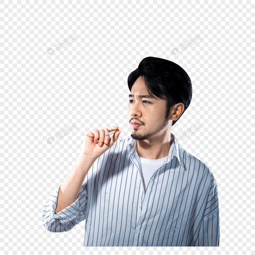 男性抽烟图片