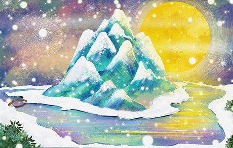 创意雪景冬景图片高清图片素材