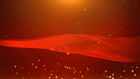 红绸舞台红色主题背景GIF图片