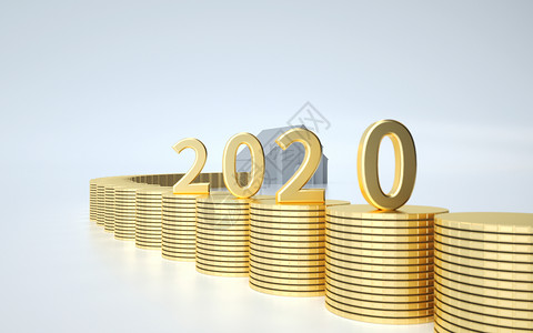 创意金融文字2020背景图片