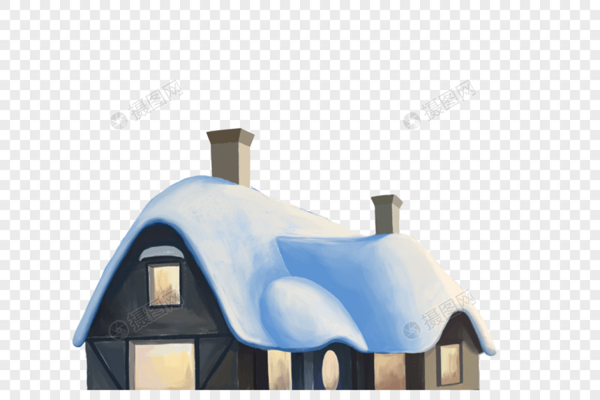 冬季雪中的房子图片