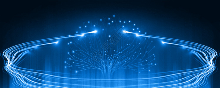 长寿树蓝色商务科技背景gif动图高清图片
