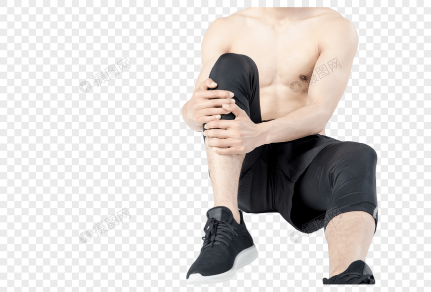 运动男性腿疼图片