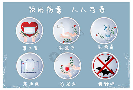 预防病毒人人有责野味高清图片素材