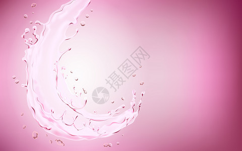 粉色水滴粉色化妆品背景设计图片