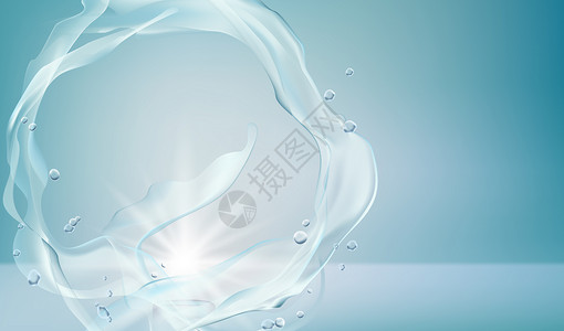 世界水日清新化妆品背景设计图片