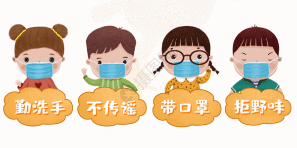 武汉抗新型冠状病毒疫情宣传图GIF图片