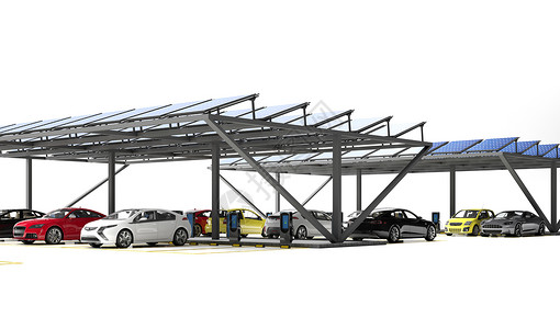 太阳能汽车充电停车场图片