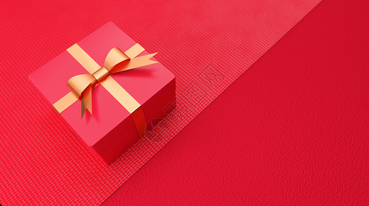 38节日促销红色礼盒设计图片