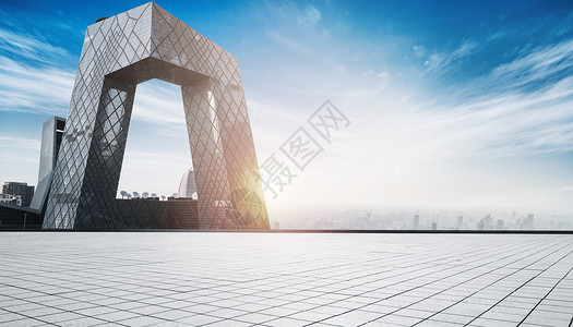 北京清晨大气商务背景设计图片