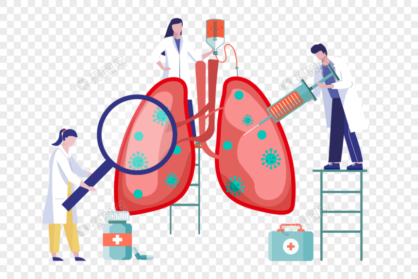 医生治疗肺部图片