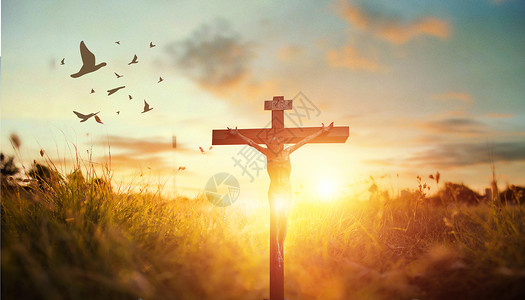 复活节钉十字架高清图片
