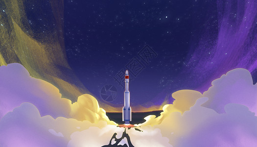 世界航天日探索火箭图片素材