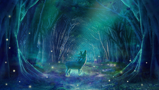 梦幻森林背景背景图片