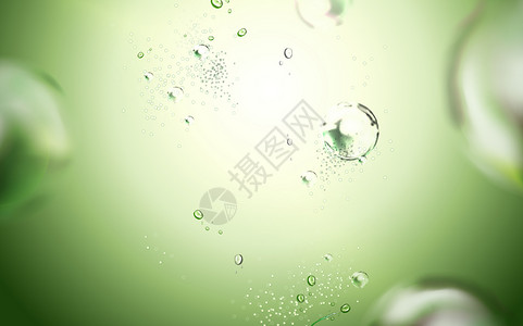 绿色化妆品背景设计图片