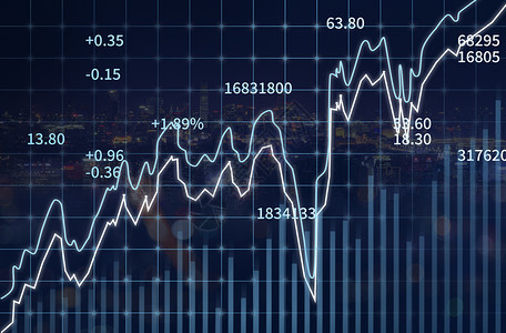 金融数据走势图标高清图片