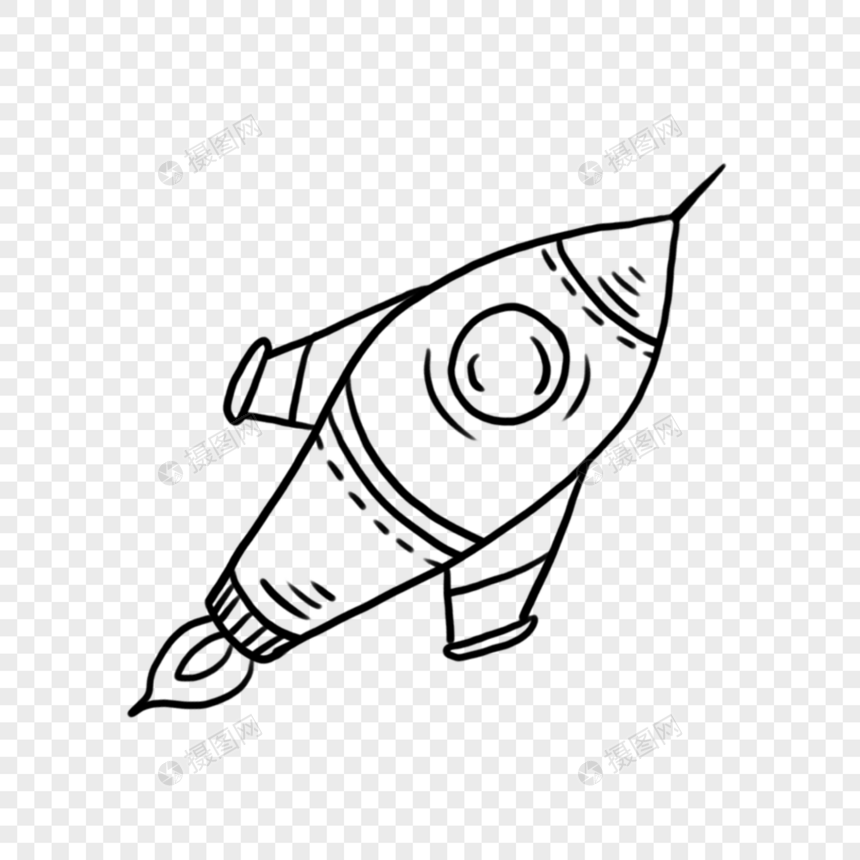 火箭简笔画图片