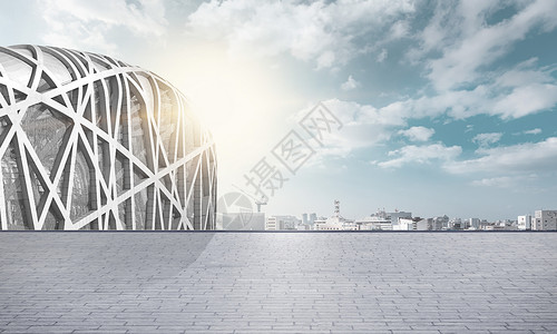 北京熊商务城市背景设计图片