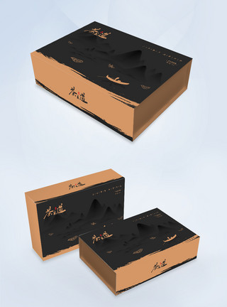 包装创意简约创意时尚深色茶叶包装模板