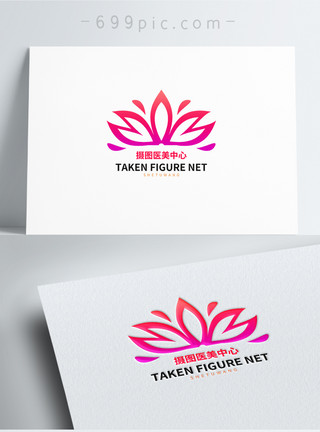 美容造型花朵图形医美logo设计模板