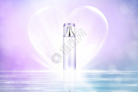 紫色瓶护肤品产品背景设计图片
