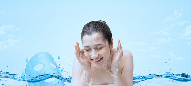 洗脸护肤美容补水设计图片