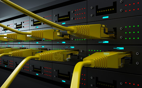 网线连接网络数据线机房设计图片