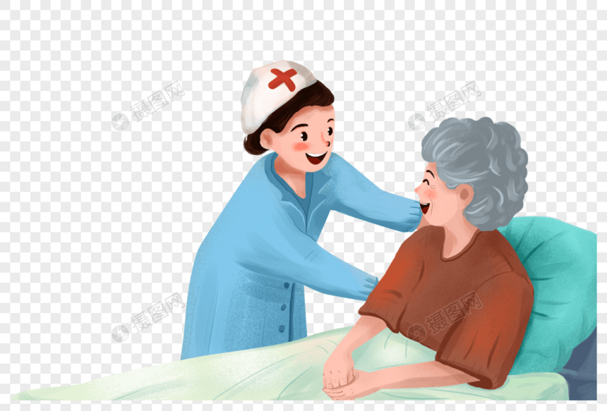 护士照顾病人图片