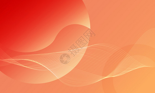 几何曲线橙色抽象线条背景设计图片