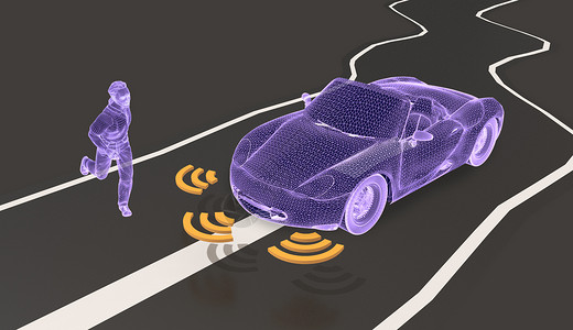 3D汽车科技自动驾驶高清图片素材