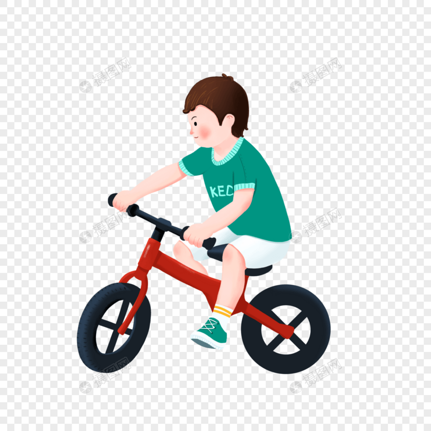 骑平衡车的男孩图片