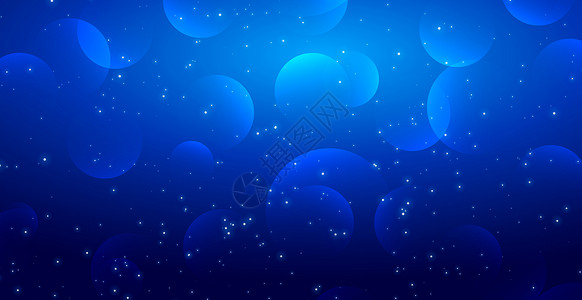 粒子星空素材梦幻蓝色背景设计图片
