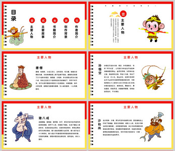 四大名著西游记语文教学课件PPT模板内容型高清图片素材
