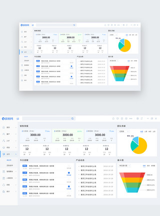 需完成的软件UI设计B端后台可视化数据界面模板