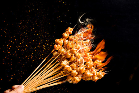鸭肠串串烧烤设计图片