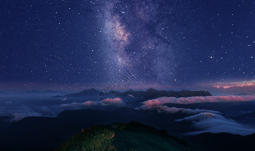 夜景云星空背景设计图片
