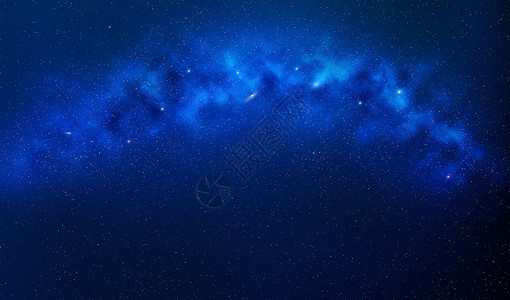 原创蓝色璀璨星空背景背景图片