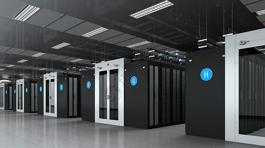 超级计算机超算机房设计图片