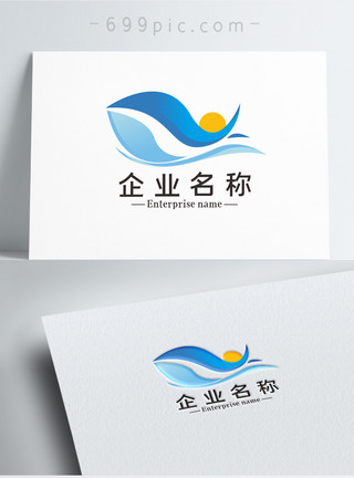 水icon企业LOGO设计模板